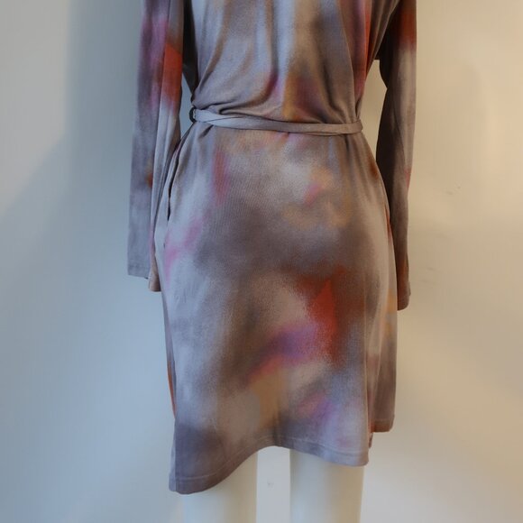 Womens Bumble Bella by Jill Martin Lavender Dreamy Watercolor Jersey Spa Robe M - Picture 10 of 11